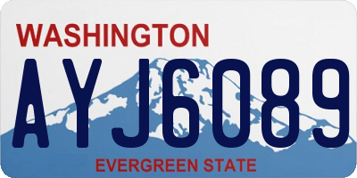 WA license plate AYJ6089