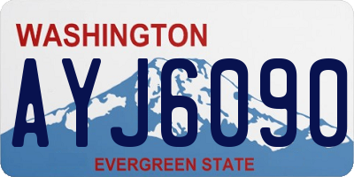 WA license plate AYJ6090