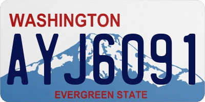 WA license plate AYJ6091