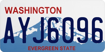 WA license plate AYJ6096