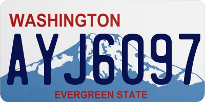 WA license plate AYJ6097