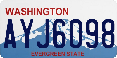 WA license plate AYJ6098
