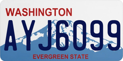 WA license plate AYJ6099