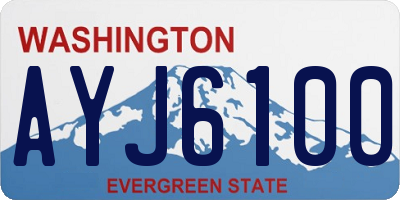 WA license plate AYJ6100