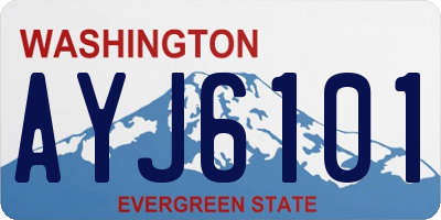 WA license plate AYJ6101