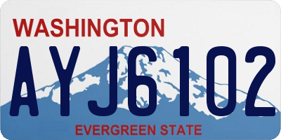 WA license plate AYJ6102