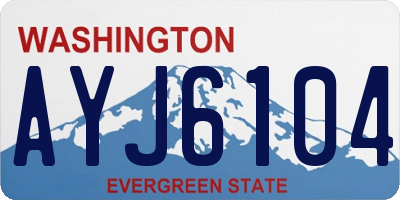 WA license plate AYJ6104