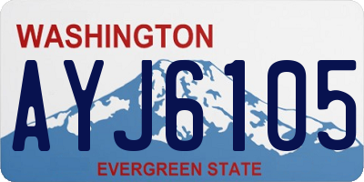 WA license plate AYJ6105