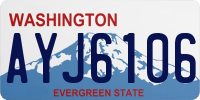 WA license plate AYJ6106