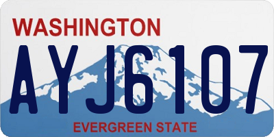 WA license plate AYJ6107