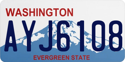 WA license plate AYJ6108