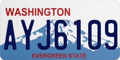 WA license plate AYJ6109