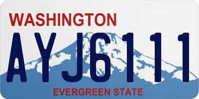WA license plate AYJ6111