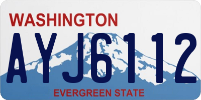 WA license plate AYJ6112