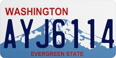 WA license plate AYJ6114
