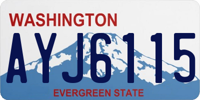 WA license plate AYJ6115