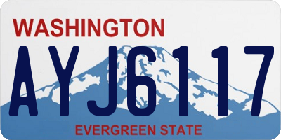 WA license plate AYJ6117