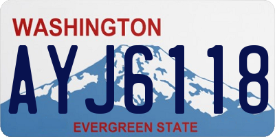 WA license plate AYJ6118