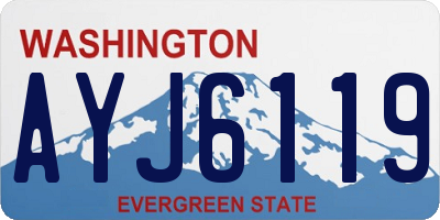 WA license plate AYJ6119