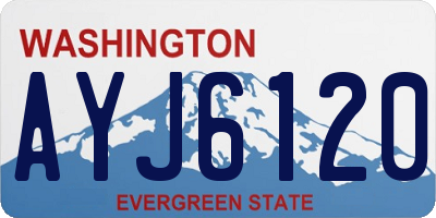 WA license plate AYJ6120