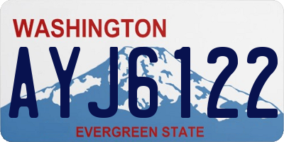 WA license plate AYJ6122
