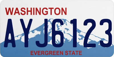 WA license plate AYJ6123