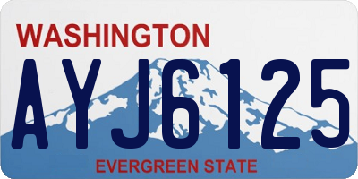 WA license plate AYJ6125