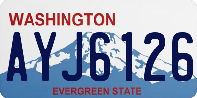 WA license plate AYJ6126