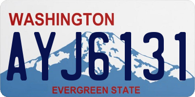 WA license plate AYJ6131