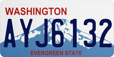 WA license plate AYJ6132