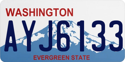 WA license plate AYJ6133