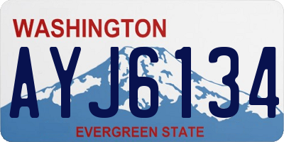 WA license plate AYJ6134