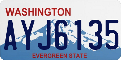 WA license plate AYJ6135