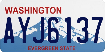 WA license plate AYJ6137