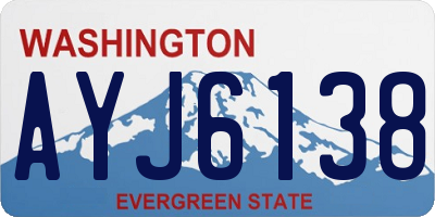 WA license plate AYJ6138