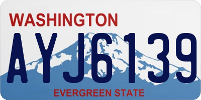 WA license plate AYJ6139