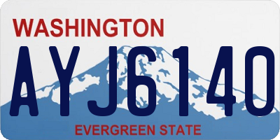 WA license plate AYJ6140
