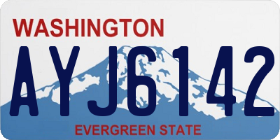 WA license plate AYJ6142