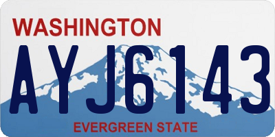 WA license plate AYJ6143