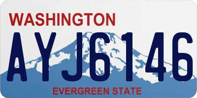 WA license plate AYJ6146