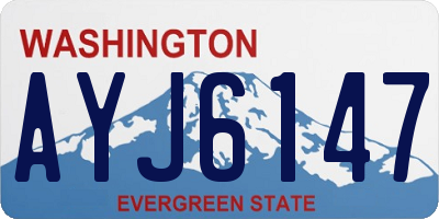 WA license plate AYJ6147