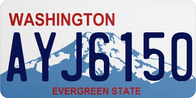 WA license plate AYJ6150