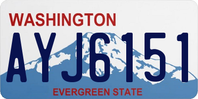 WA license plate AYJ6151