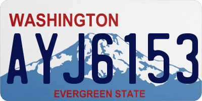 WA license plate AYJ6153