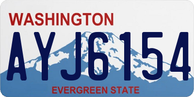 WA license plate AYJ6154