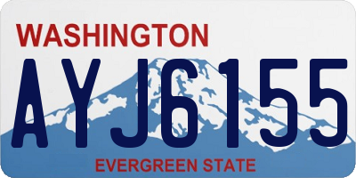 WA license plate AYJ6155