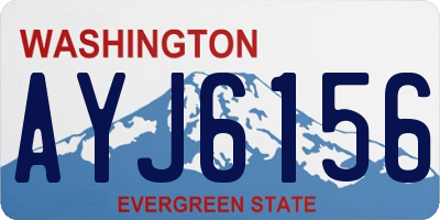 WA license plate AYJ6156