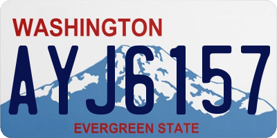WA license plate AYJ6157