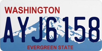 WA license plate AYJ6158