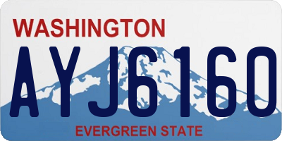 WA license plate AYJ6160
